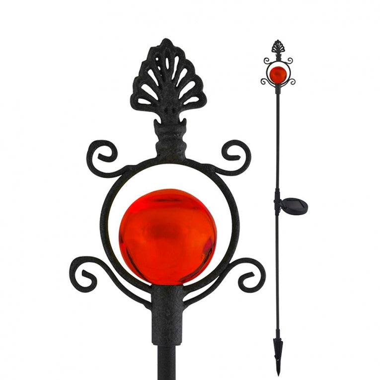 Vintage Solar Tuin Lamp Rood Vintage Solar Tuin Lamp Rood